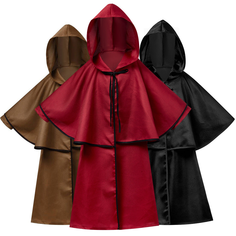 Girl Wizard Costume with Hood and Wide Design Mune Fashion