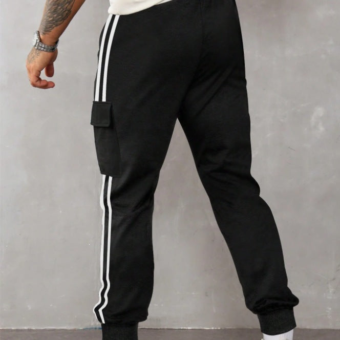 Men's utility jogging pants with a kangaroo pocket and wide cords Mune Fashion