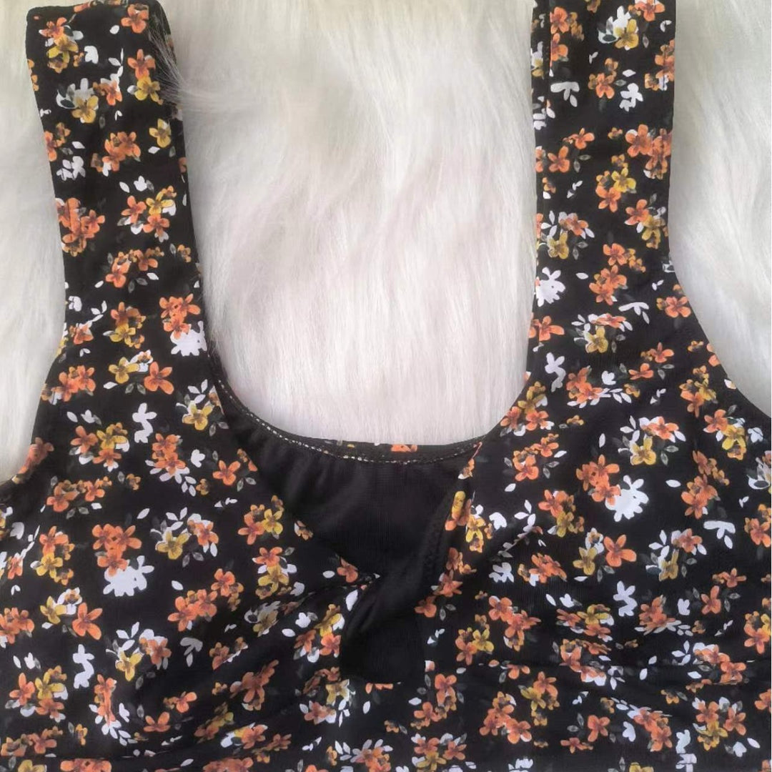 Women's High-Cut Bikini Set with Floral Pattern Mune Fashion