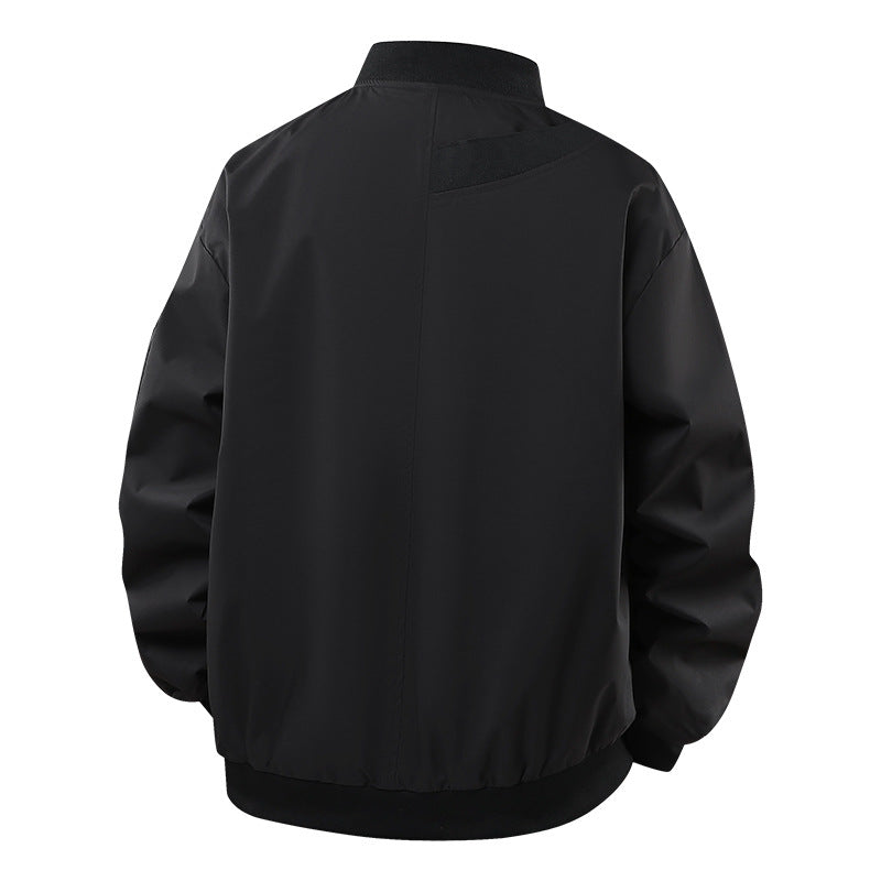 Men's Stylish Bomber Jacket with Zipper and Practical Pockets Mune Fashion