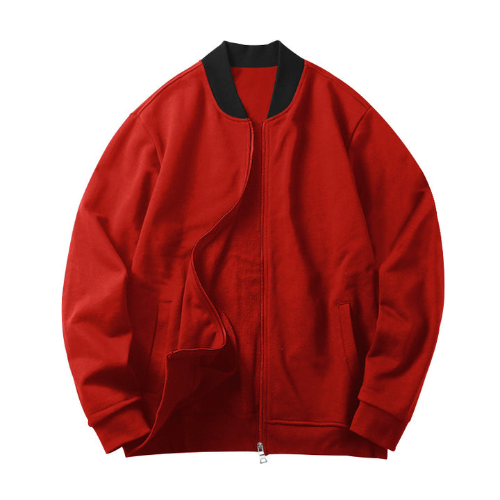 Men's minimalist bomber jacket with full-zip, ribbed stand collar & side pockets Mune Fashion