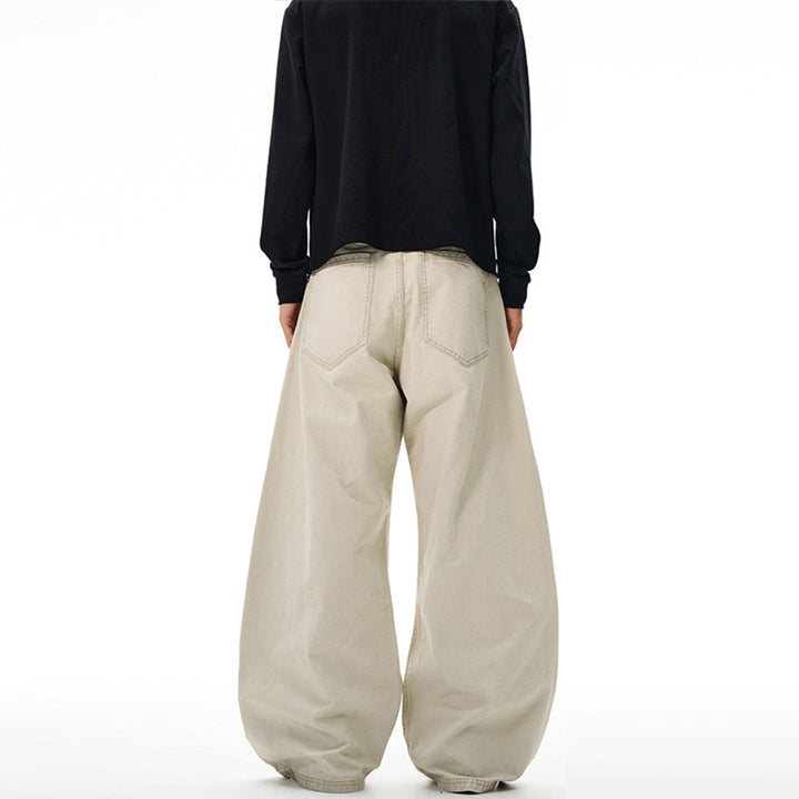 Men Wide-Cut Workwear Palazzo Pants made of sturdy cotton twill with panel seams Mune Fashion