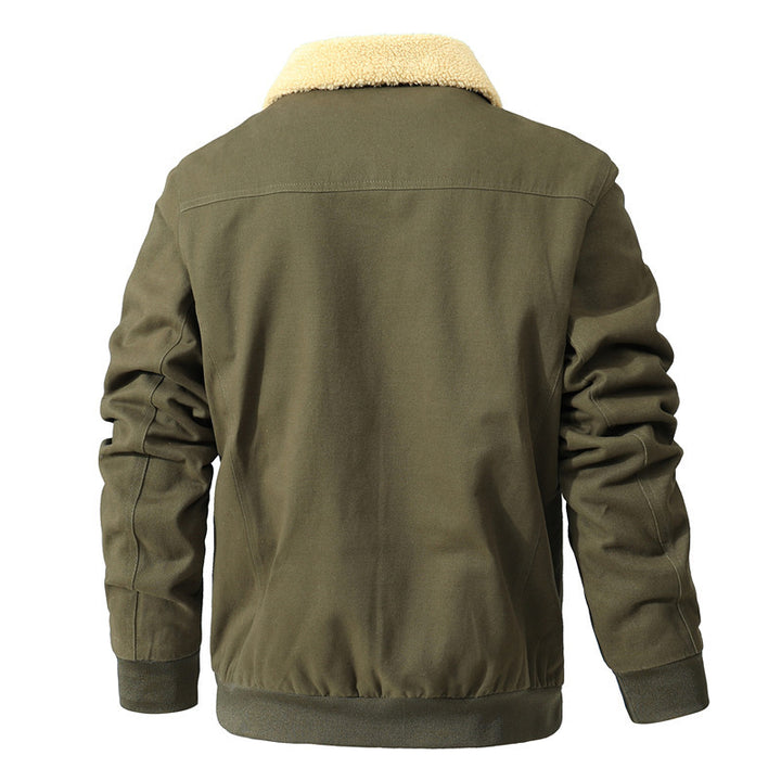 Men's Padded Bomber Jacket in Field Style with Teddy Lining and Flap Pockets Mune Fashion