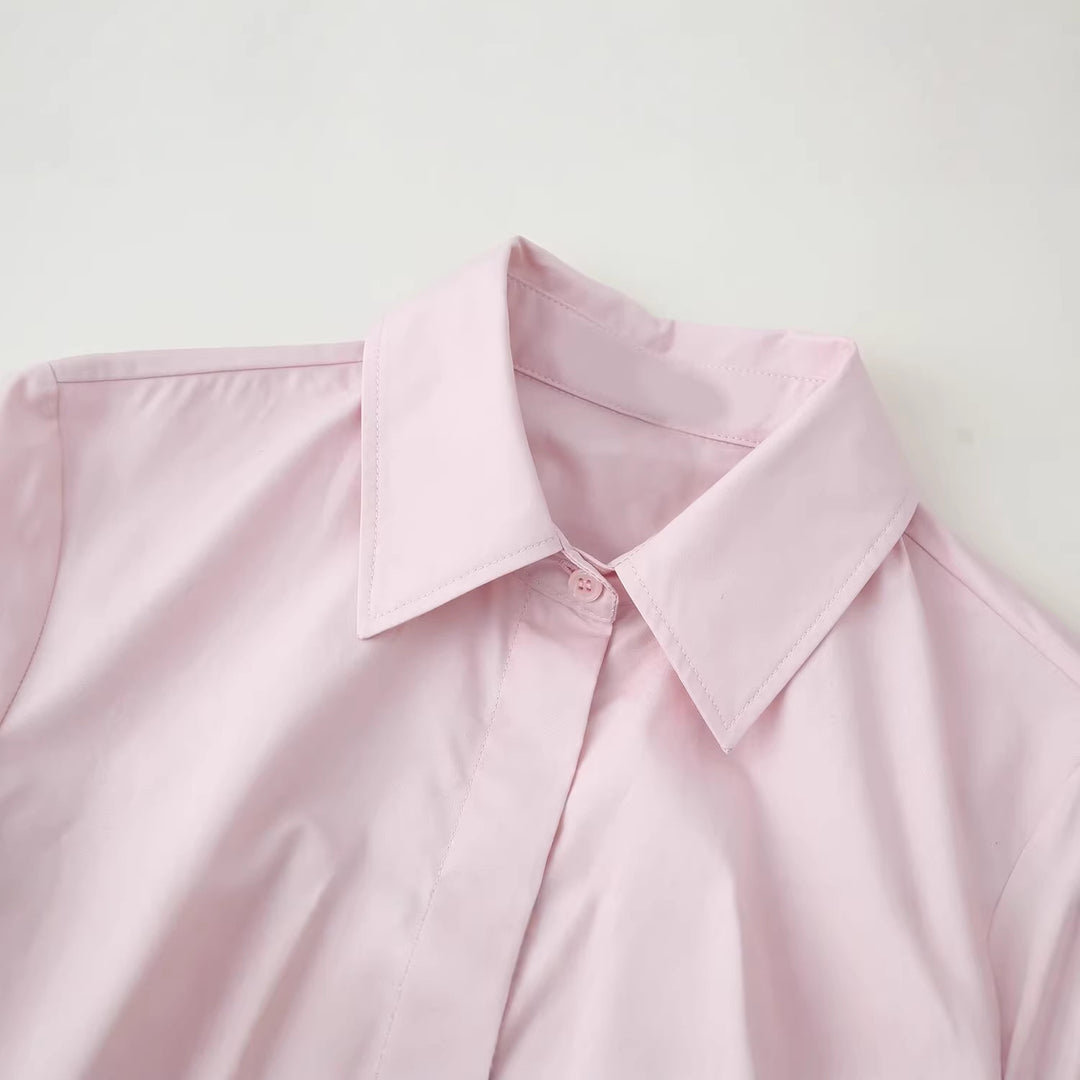 Women Tailored Short Blazer in Peplum Cut with Shirt Collar Mune Fashion