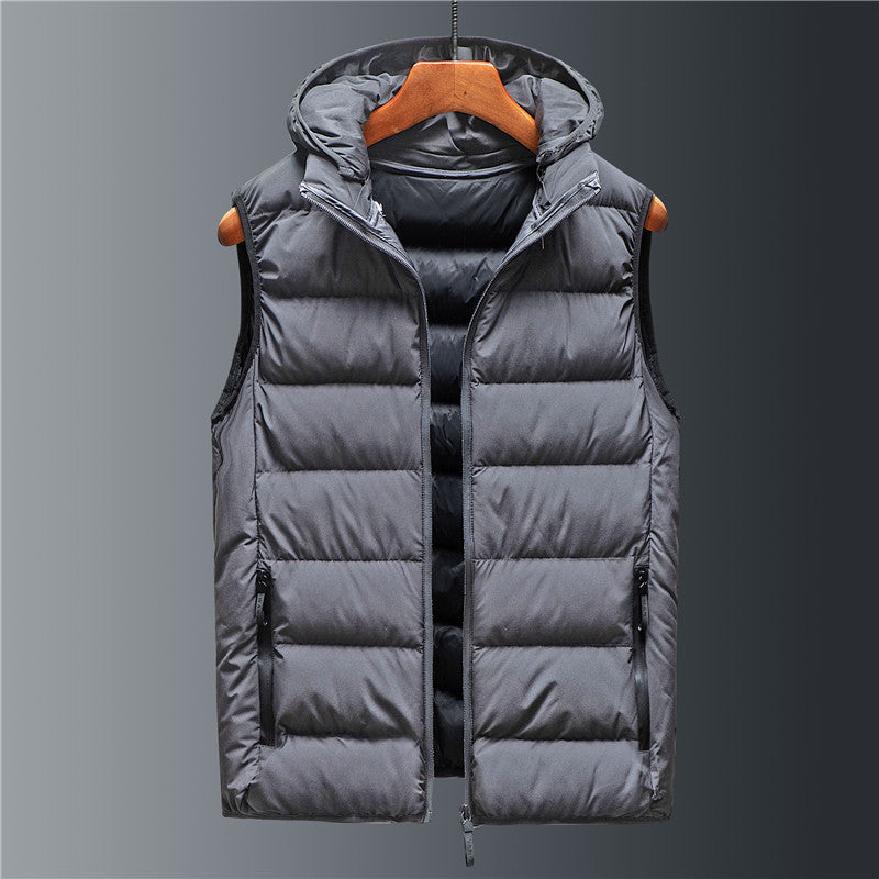 Women's Padded Quilted Vest with Hood Mune Fashion