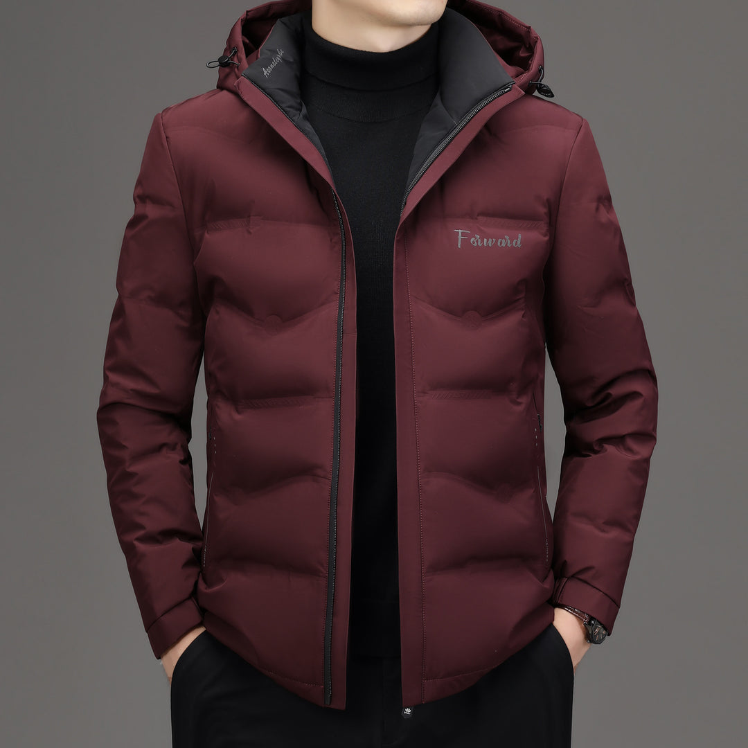 Men's quilted jacket with hood and slim thermal lining Mune Fashion