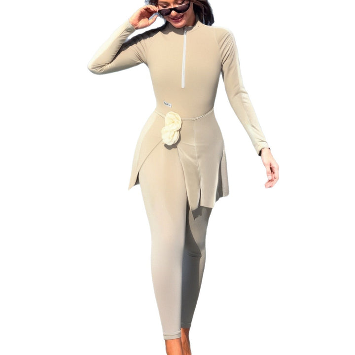 Women's Sporty Jumpsuit with Wrap Look Mune Fashion