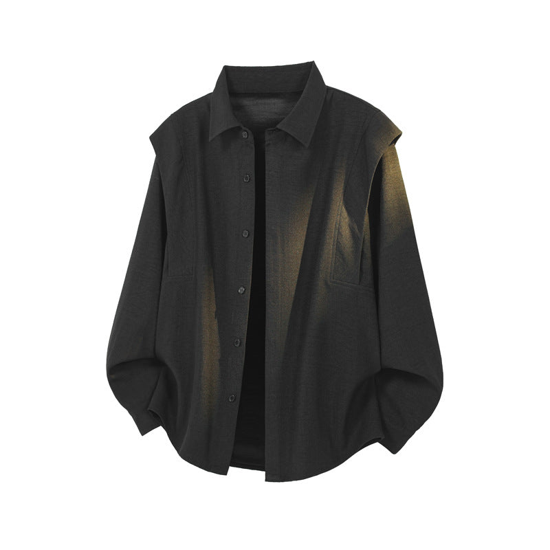 Men's Fashion Shirt Blouse with Textured Design Mune Fashion