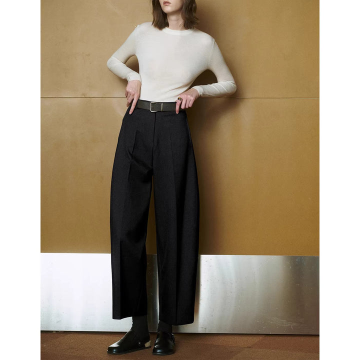Women Fashionable High-Waist Palazzo Pants Mune Fashion