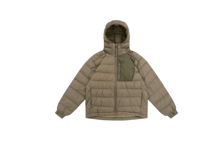 Men's lightly padded hooded jacket in boxy cut with technical inserts Mune Fashion