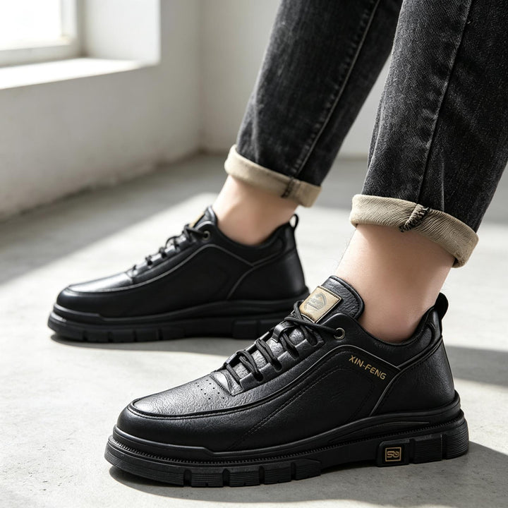 Men's Sporty Leather Sneakers Mune Fashion