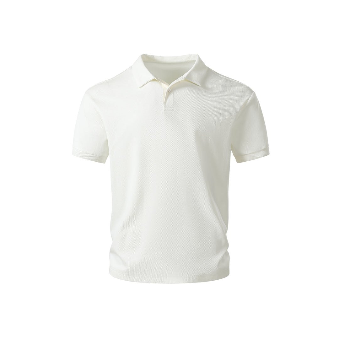 Men's Thermoregulating Pique Polo Shirt with Fine Structure and Short Sleeve Mune Fashion