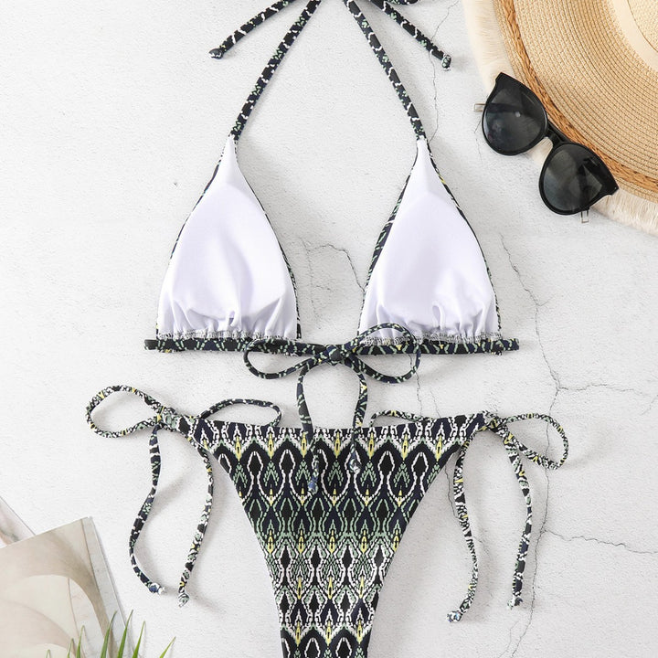 Women's triangle bikini with playful snake pattern Mune Fashion