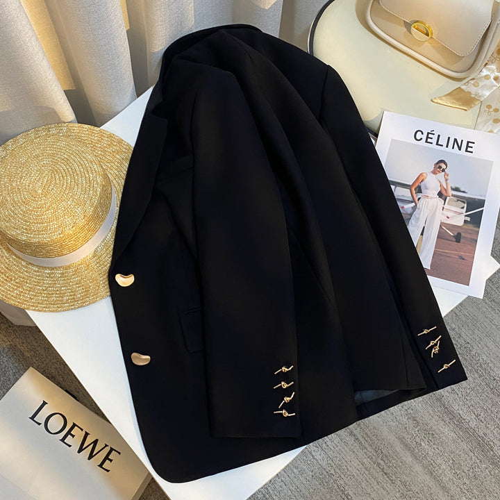 Women's Elegant Blazer with Golden Details Mune Fashion