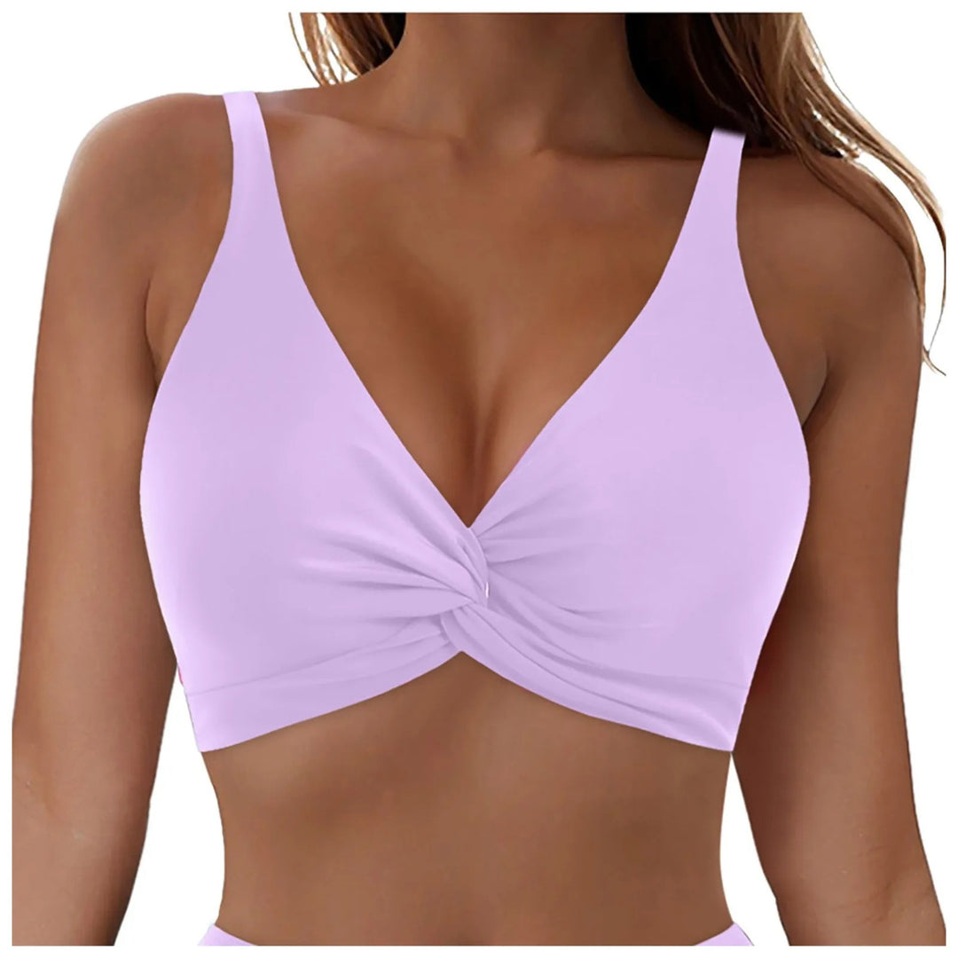 Women's Sporty Bikini Top with Twist Design Mune Fashion