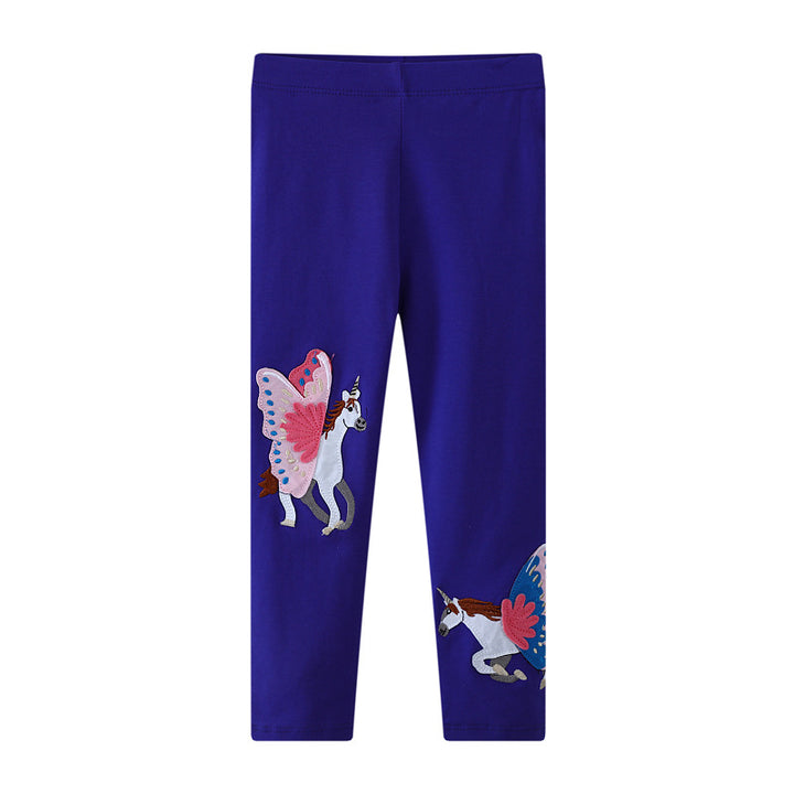 Girls leggings with enchanting unicorn and butterfly applications Mune Fashion