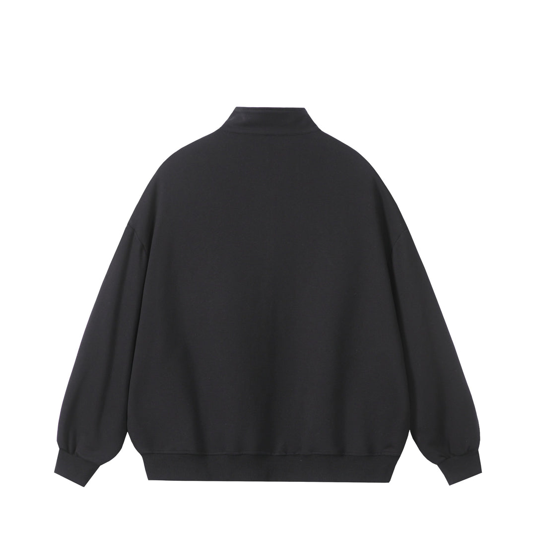 Unisex Oversize-Halfzip-Sweatshirt made of French Terry with Stand-up Collar Mune Fashion