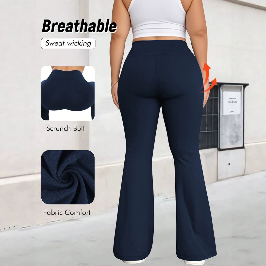 Ladies high-waisted shaping bootcut leggings with tummy control and 4-way stretch Mune Fashion
