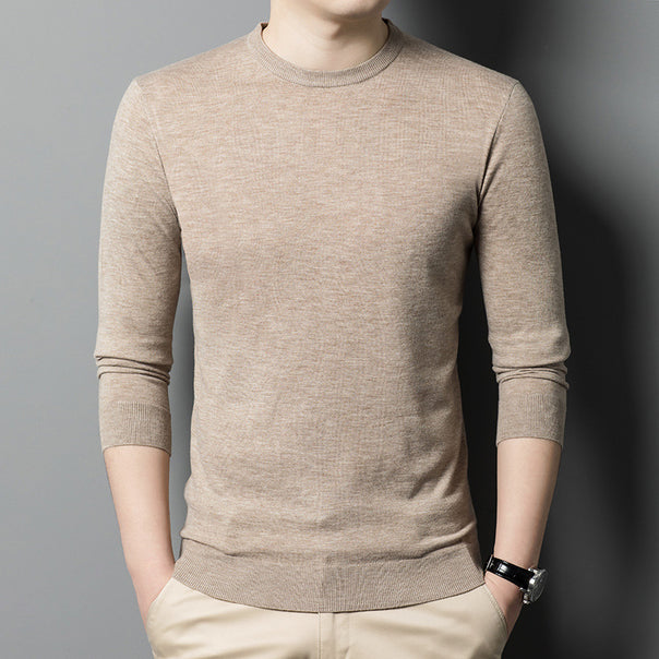 Men's Luxurious Round Neck Sweater made of fine Merino wool Mune Fashion