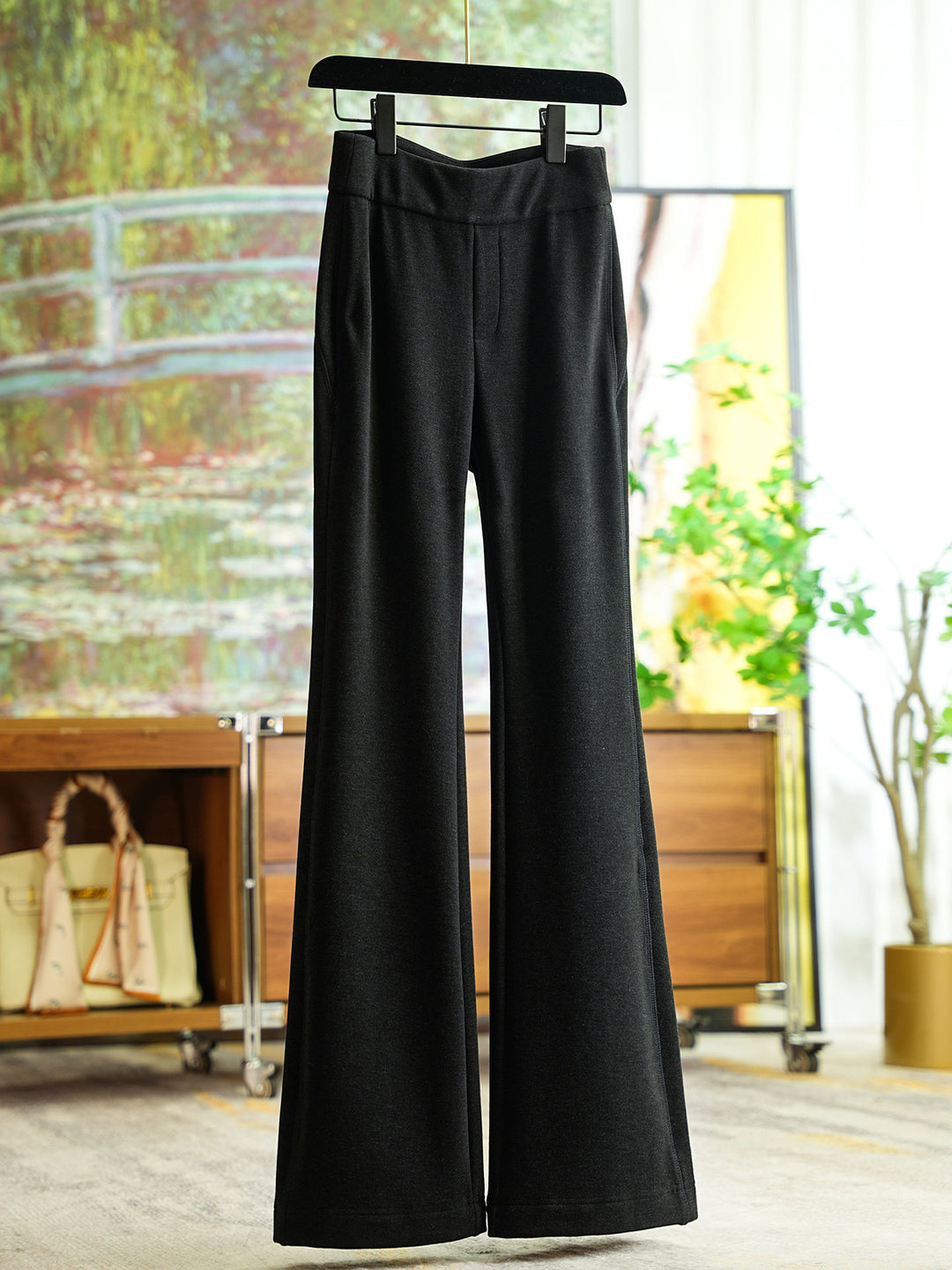 Women Wide Cut Jersey Trousers Mune Fashion