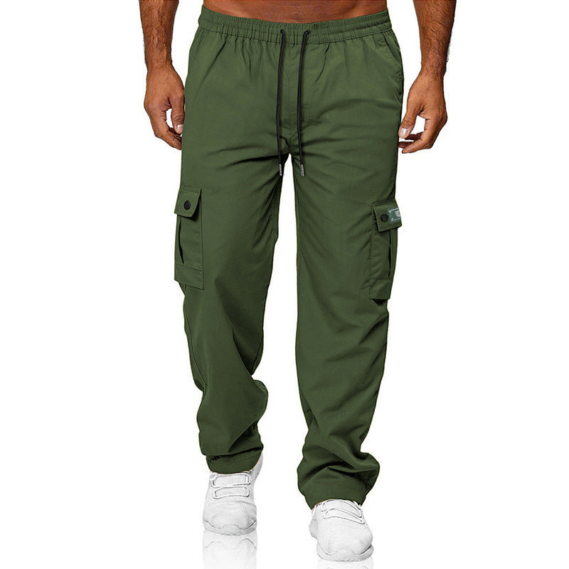 Men's cargo pants with elastic waistband, drawstring, and multifunctional pockets Mune Fashion