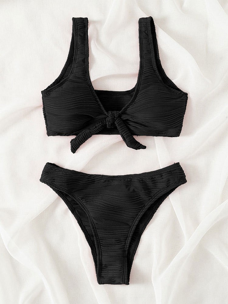 Women's Triangle Bikini with Knotable Top Mune Fashion
