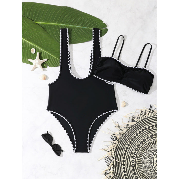 Ladies' swimsuit with refined bikini top Mune Fashion