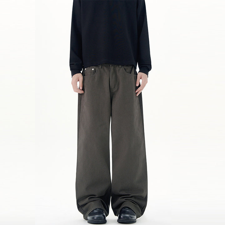 Men's Cotton Denim Marlene Pants with Extra Wide Leg Mune Fashion