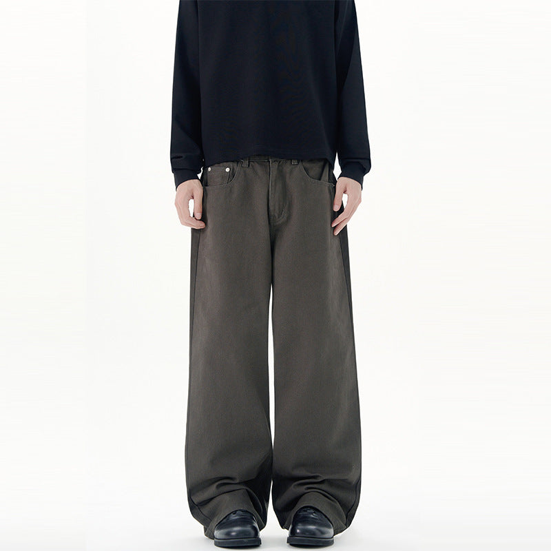 Men's Cotton Denim Marlene Pants with Extra Wide Leg Mune Fashion