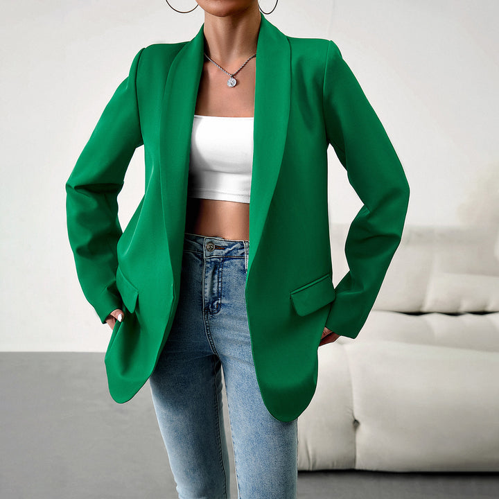 Women's longer Oversize Blazer with narrow lapel line and soft shoulder pads Mune Fashion