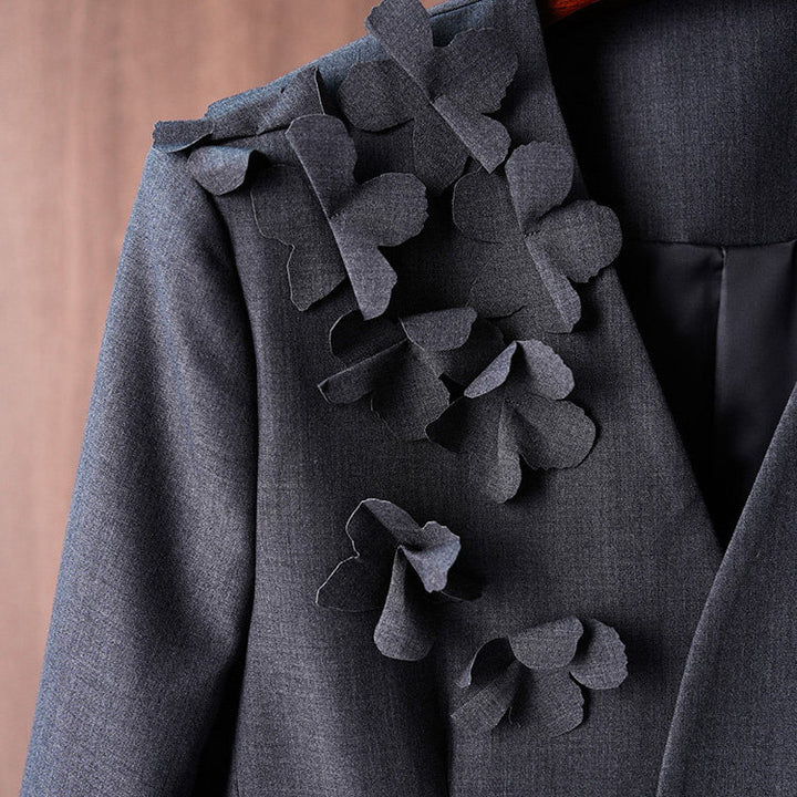 Women’s Fashion Blazer with 3D Flower Details Mune Fashion