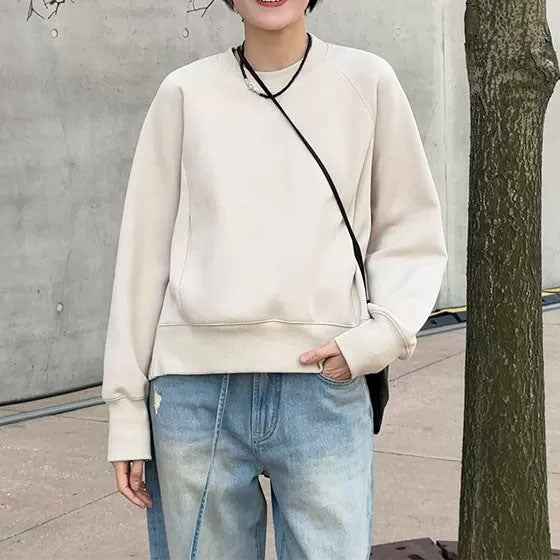 Women's Comfortable Sweatshirt with Raglan Sleeves Mune Fashion