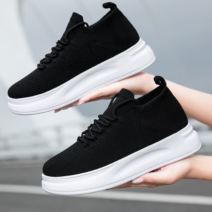Women's nan elastic knit slip-on sneaker with viscoelastic insole and cushioning platform outsole Mune Fashion