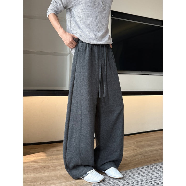 Men's Extra Wide Relaxed Lounge Pants made of breathable jersey with drawstring Mune Fashion