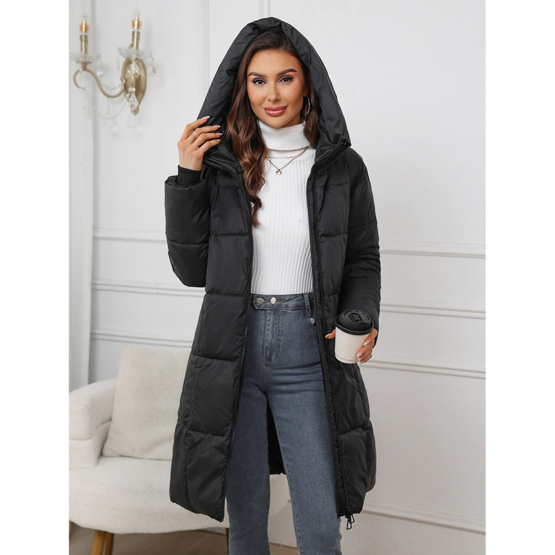 Women nan tailored long puffer with windproof membrane, warming thermal filling and extended back section Mune Fashion