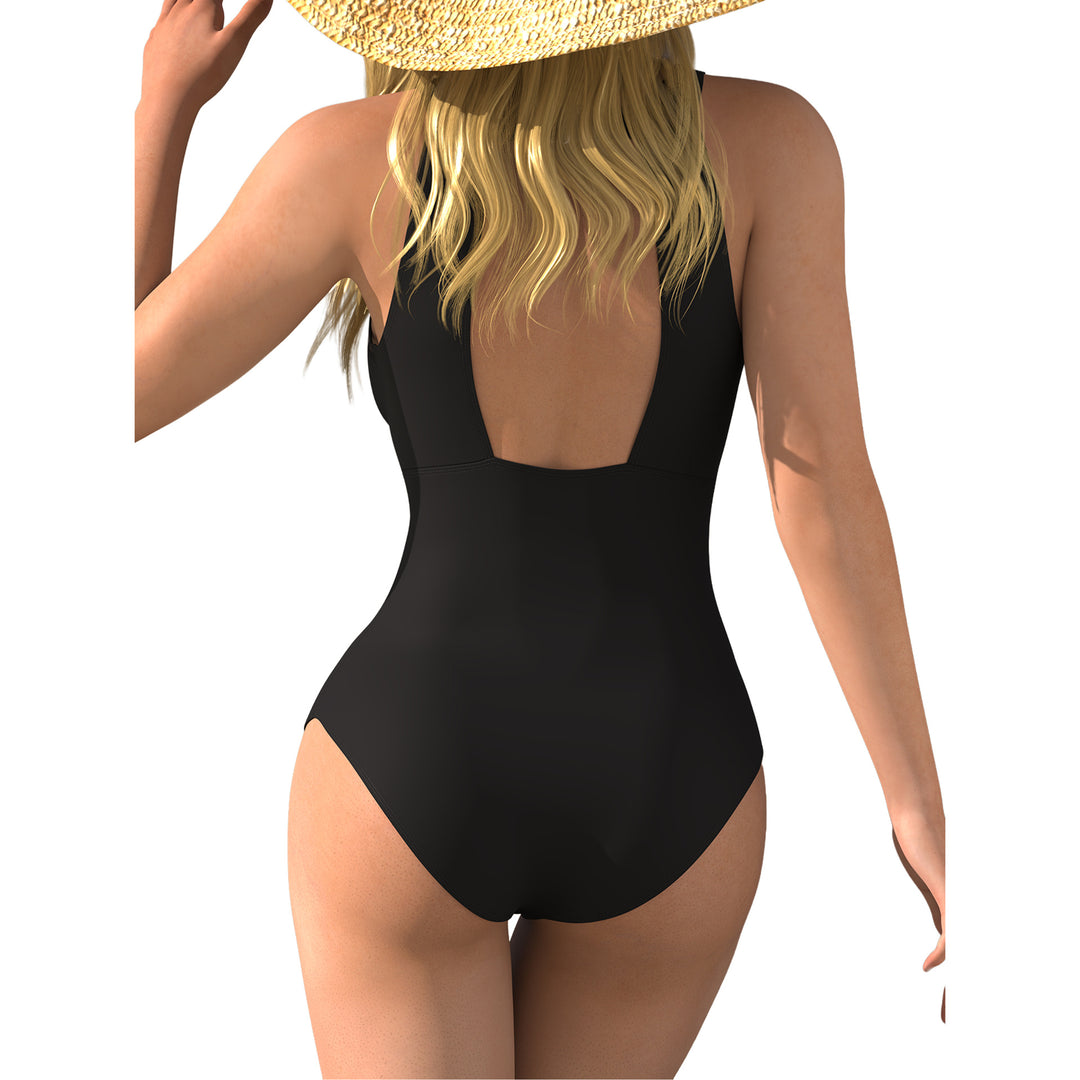 Women's one-piece swimsuit with sophisticated mesh inserts and figure-shaping design Mune Fashion