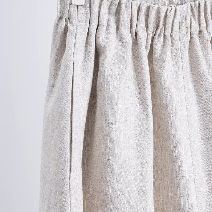 Ladies long pleated skirt made of linen Mune Fashion