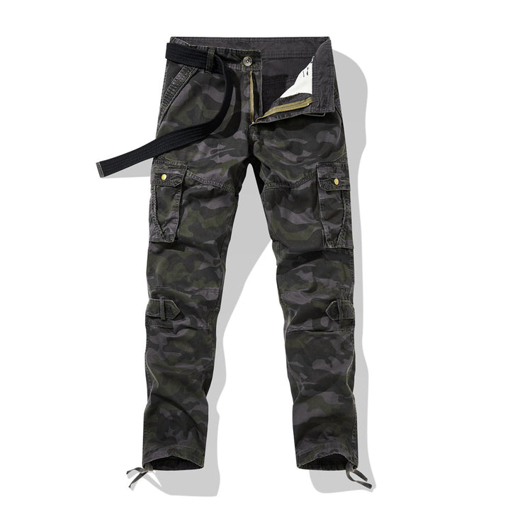 Men's cargo pants in utility style with reinforced knees, multiple pockets and drawstring waistband Mune Fashion
