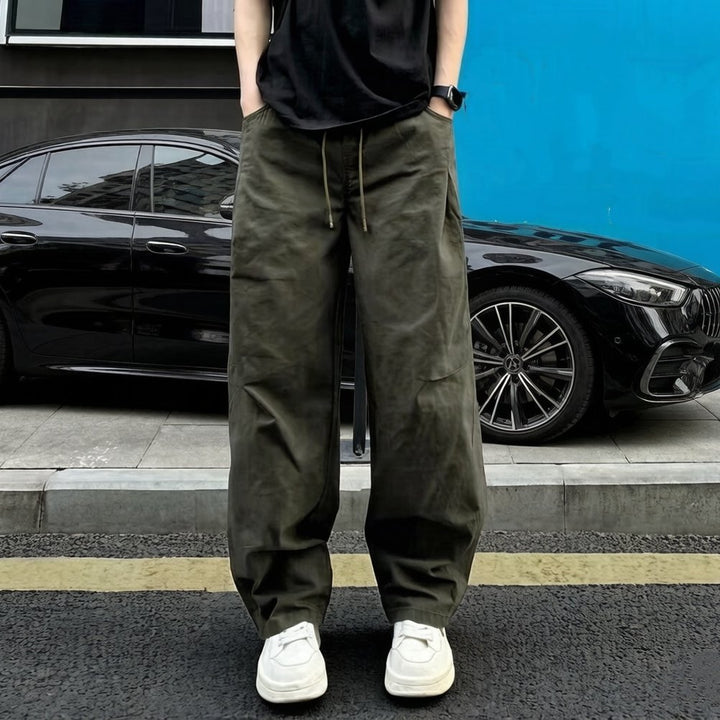 Men's Casual Relaxed Pants with Wide Legs Mune Fashion