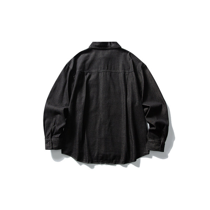 Men's Oversized Denim Jacket with Traditional Knot Buttons Mune Fashion