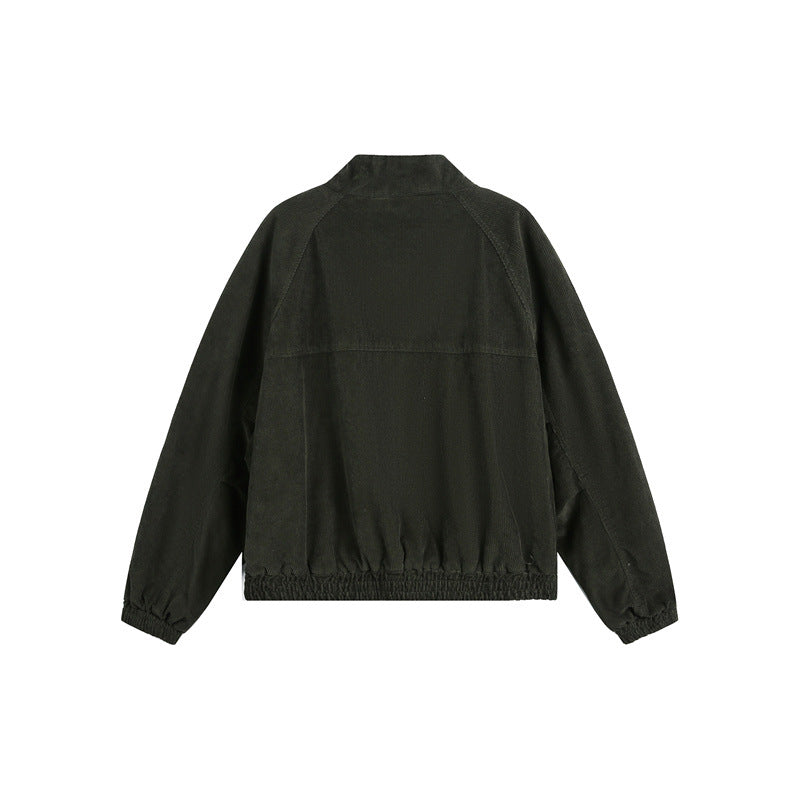 Unisex cord jacket in a casual boxy cut with a stand-up collar and functional flap pockets Mune Fashion