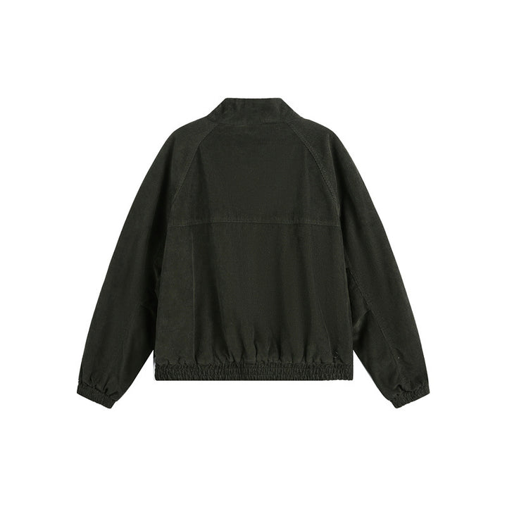 Unisex cord jacket in a casual boxy cut with a stand-up collar and functional flap pockets Mune Fashion