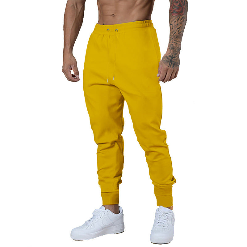 Men's Slim-Fit Jogging Pants with Elastic Waistband and Ribbed Cuffs Mune Fashion