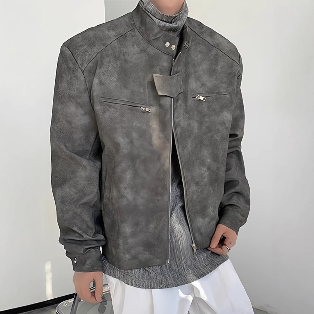 Men's Stylish Motorcycle Jacket in Vintage Style
