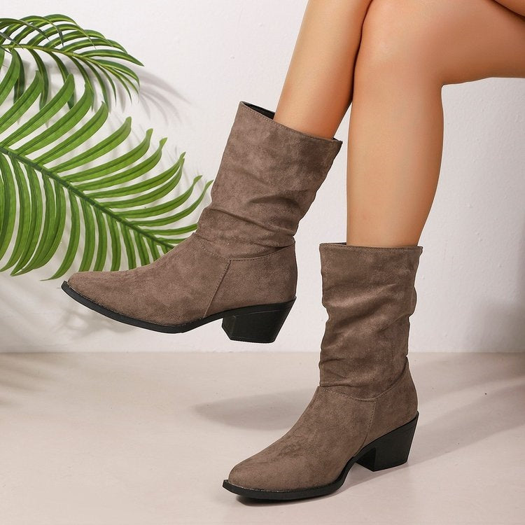 Women's Fashion Ankle Boots with High Collar Mune Fashion