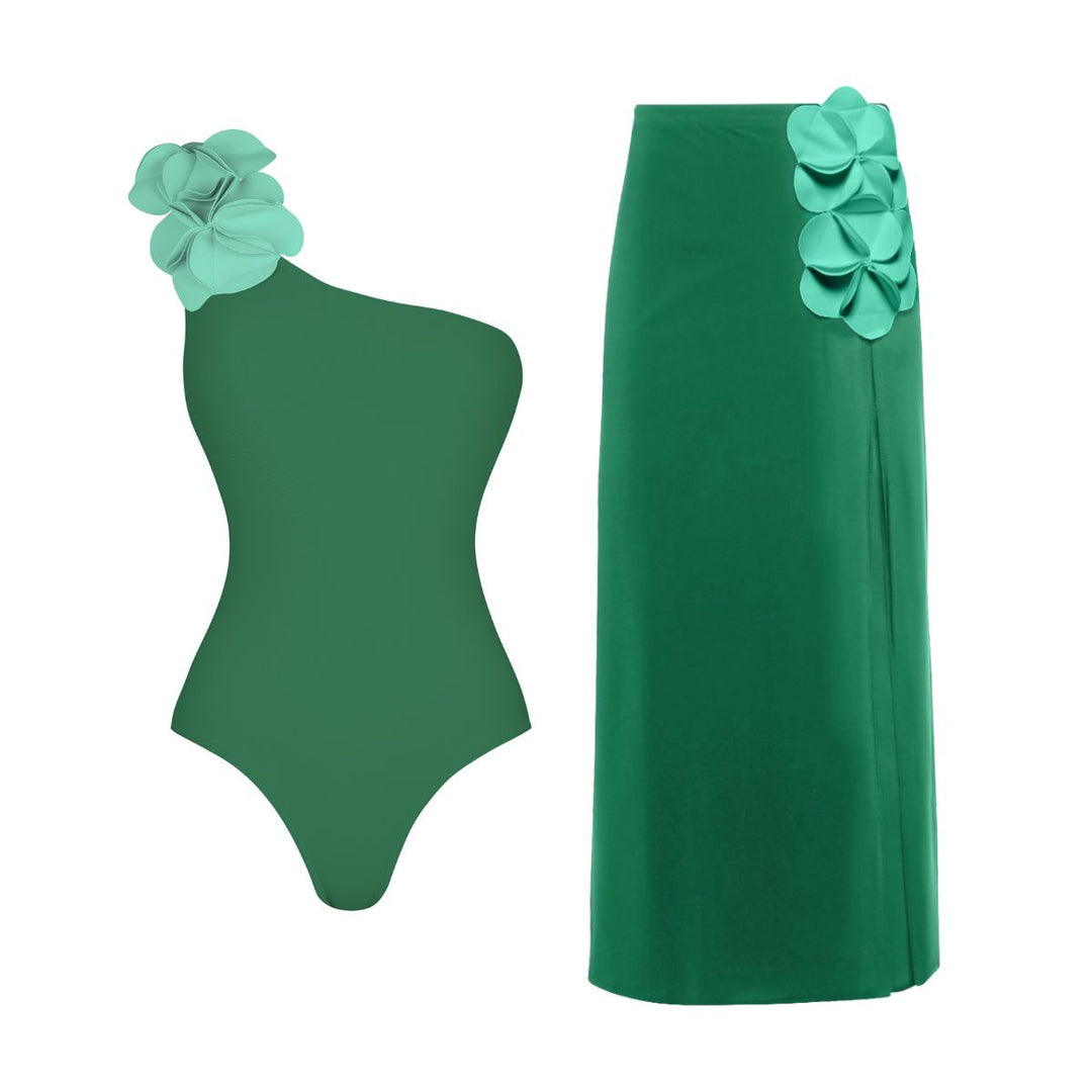 Women's swimsuit with floral top and elegant maxi skirt Mune Fashion