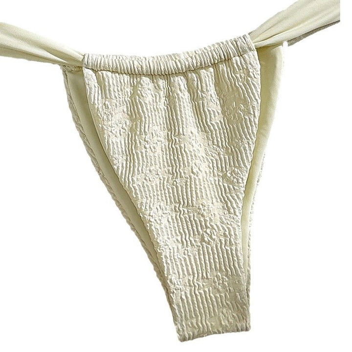 Women's Triangle Bikini with Ruched Design and Adjustable Straps Mune Fashion