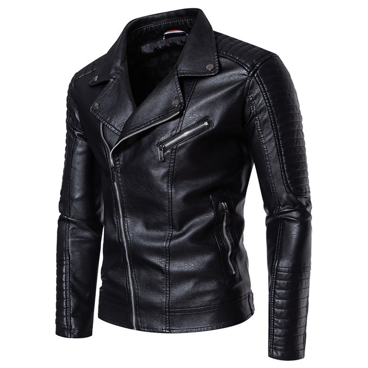 Men's Stylish Faux Leather Biker Jacket Mune Fashion