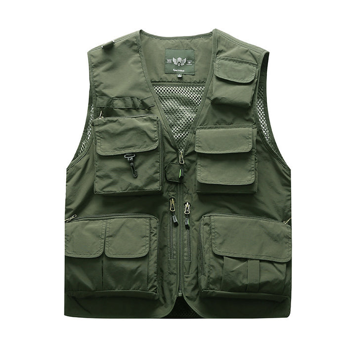 Men's multifunctional fishing and utility vest with mesh insert Mune Fashion