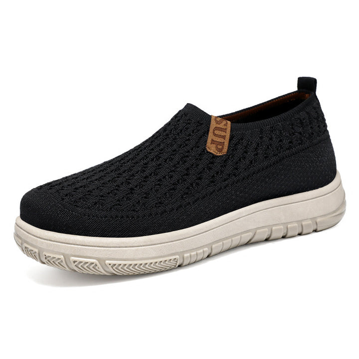 Women’s knitted slip-on comfort sneakers with elastic entry, breathable 3D knit, and cushioned EVA sole Mune Fashion